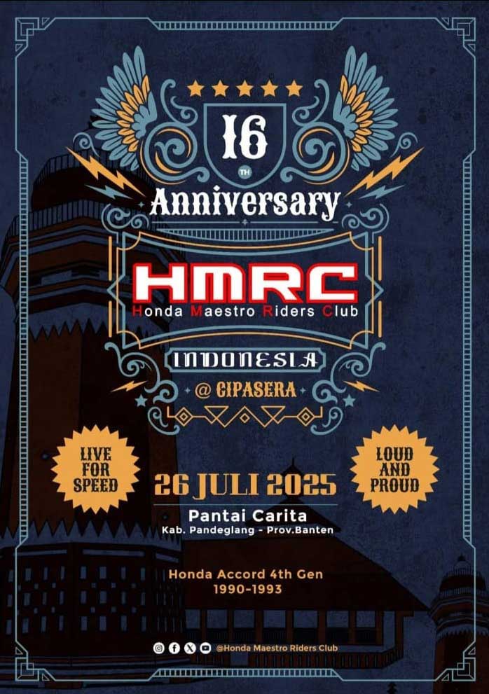 Acara HUT HMRC ke-16 di Pantai Cherry - Banten